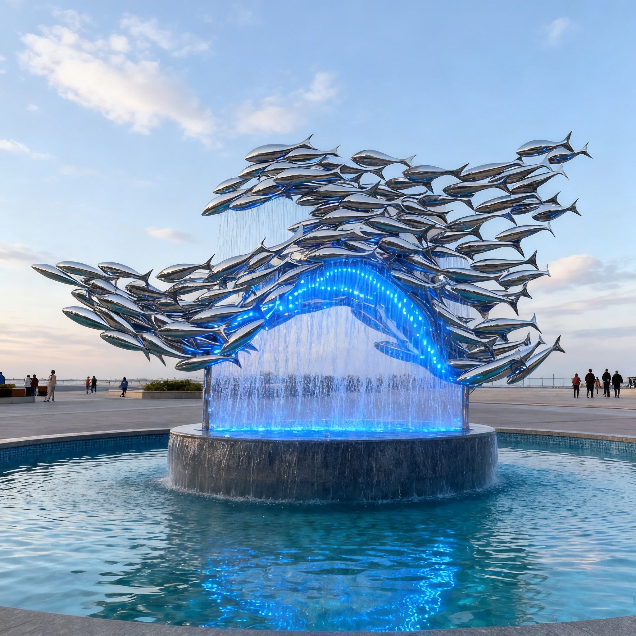 Mirror Polished Stainless Steel Fish Sculpture