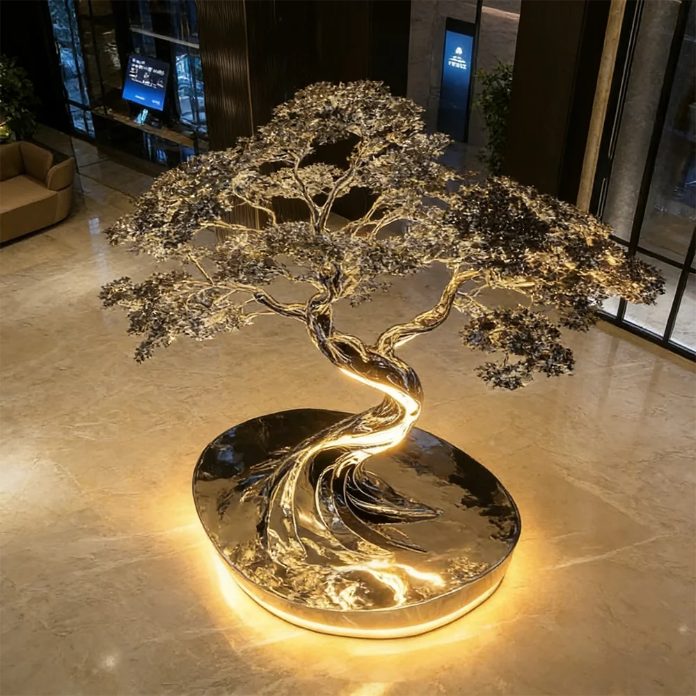 Free Design and Customization of Modern Stainless Steel Metal Statue Sculpture Home Decor