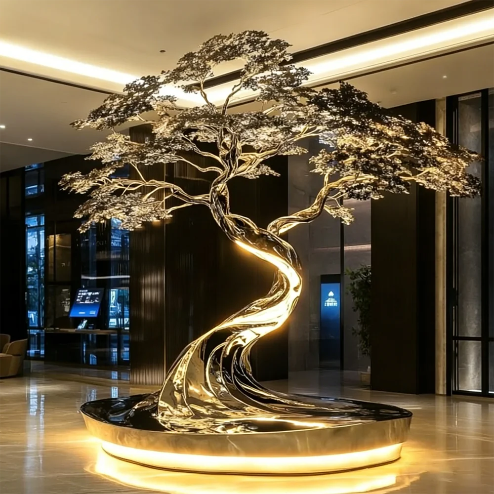 Free Design and Customization of Modern Stainless Steel Metal Statue Sculpture Home Decor