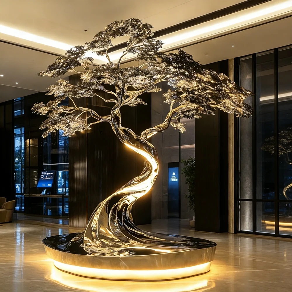Free Design and Customization of Modern Stainless Steel Metal Statue Sculpture Home Decor