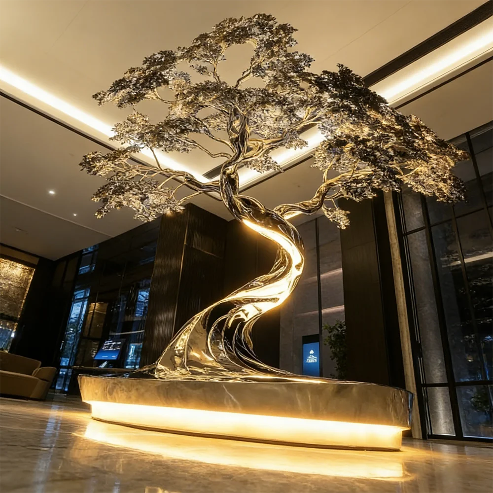 Free Design and Customization of Modern Stainless Steel Metal Statue Sculpture Home Decor
